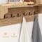 Wall Mounted Coat Rack with Shelf, 6 Hooks & Top Storage Engineered Wood